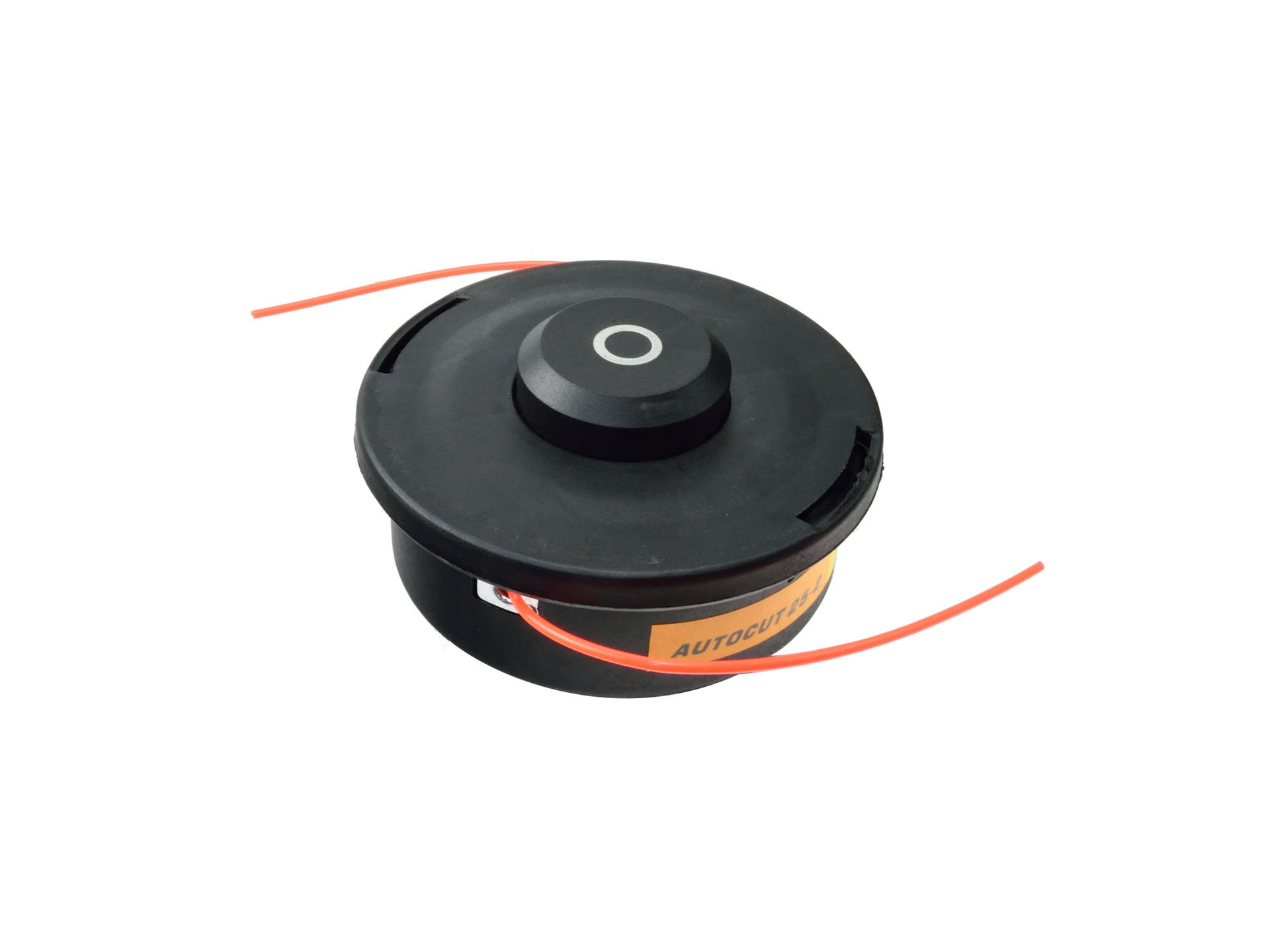 Czarna głowica żyłkowa z pomarańczową żyłką