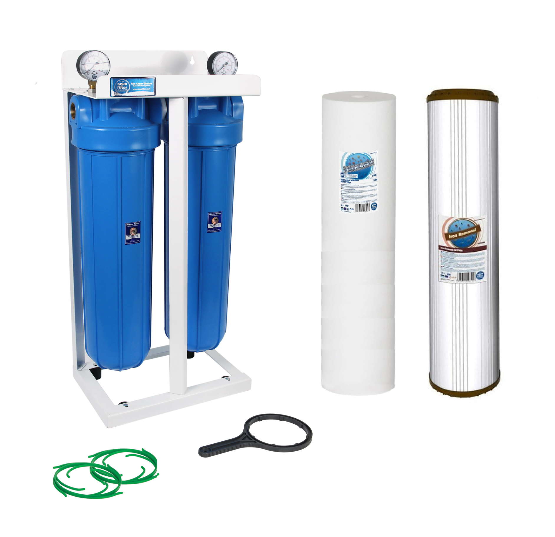 Stacja filtrów Big Blue z dwoma wkładami i kluczem