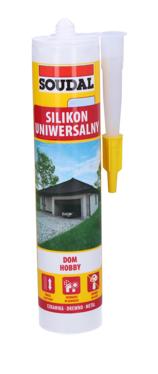 Tubka silikonu Soudal z aplikatorem