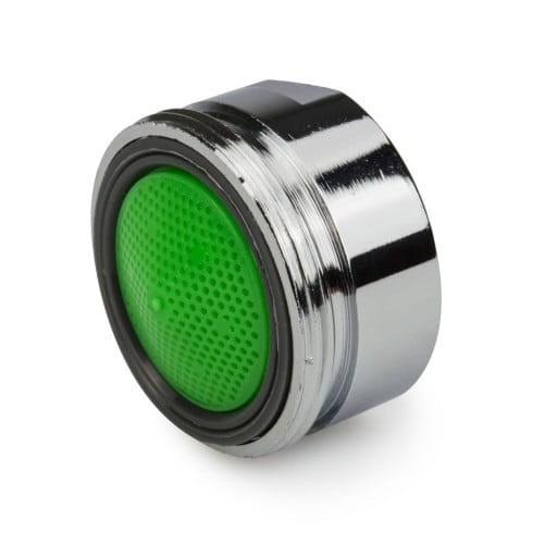 Chromowany perlator z zielonym sitkiem