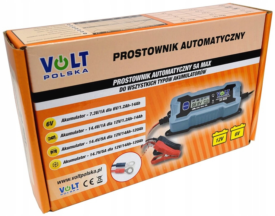 Pudełko prostownika Volt Polska 6V i 12V