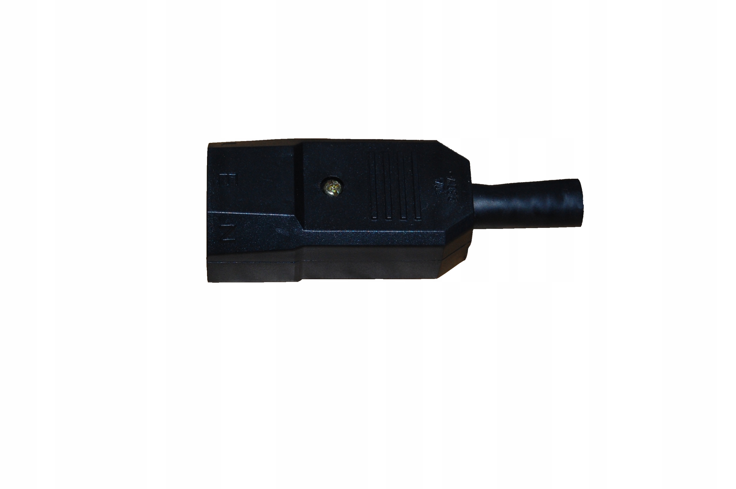 Czarna wtyczka 3-pin z boku