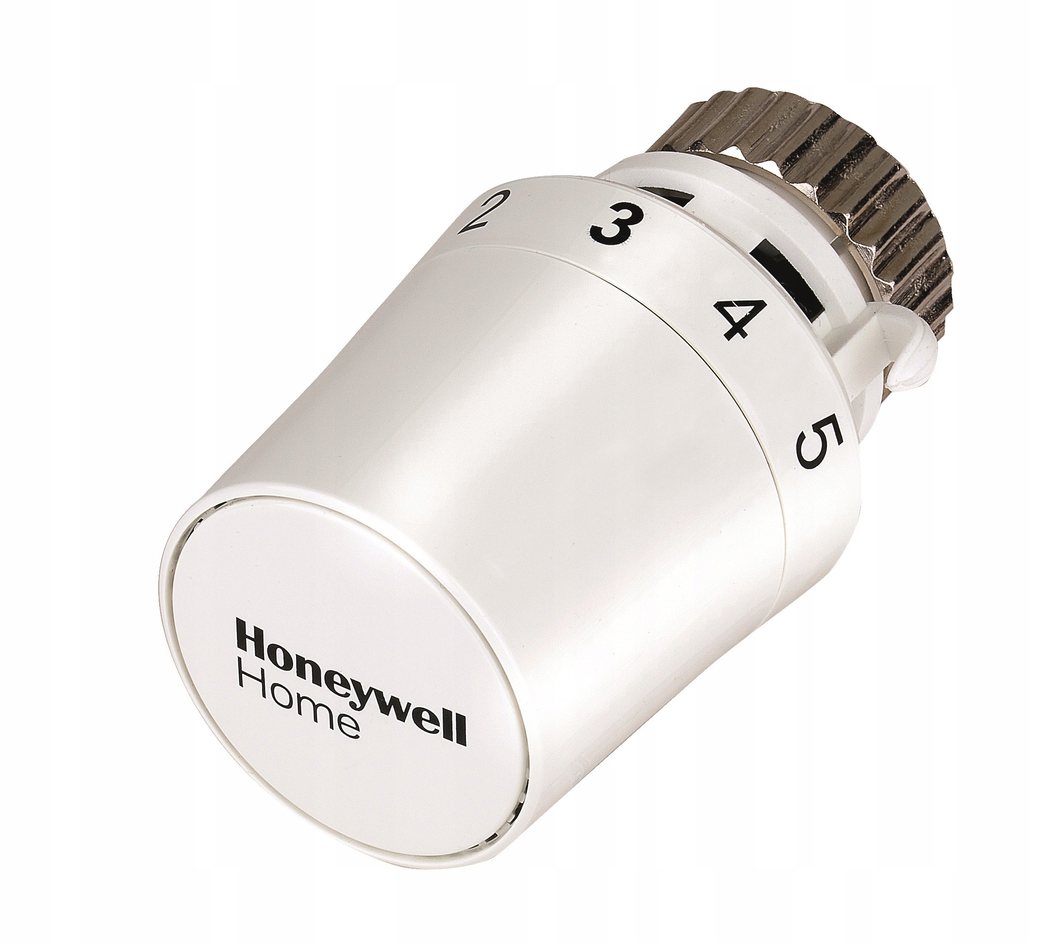 Biała głowica termostatyczna Honeywell Home z numerowaną skalą