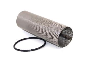 Metalowa siatka filtracyjna z czarnym uszczelnieniem