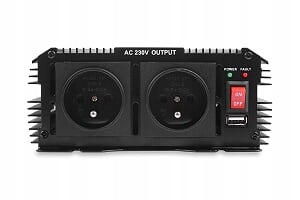 Przetwornica VOLT IPS-2000N W z tylnym panelem i napisem AC 230V OUTPUT