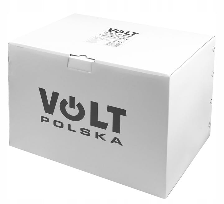 Białe pudełko Volt Polska z logo