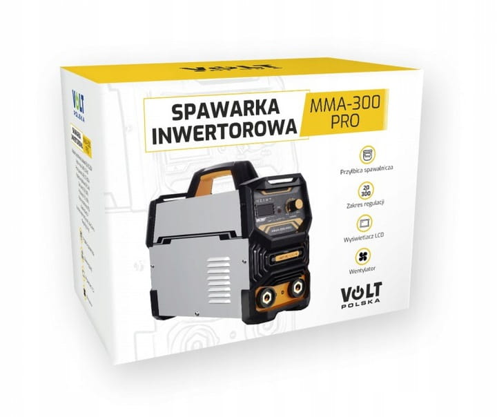 Opakowanie spawarki MMA-300 Pro z ilustracją urządzenia