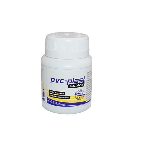 Biały klej PVC-PLAST w plastikowym pojemniku