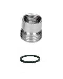 Chromowany metalowy adaptor gwintowany z uszczelką