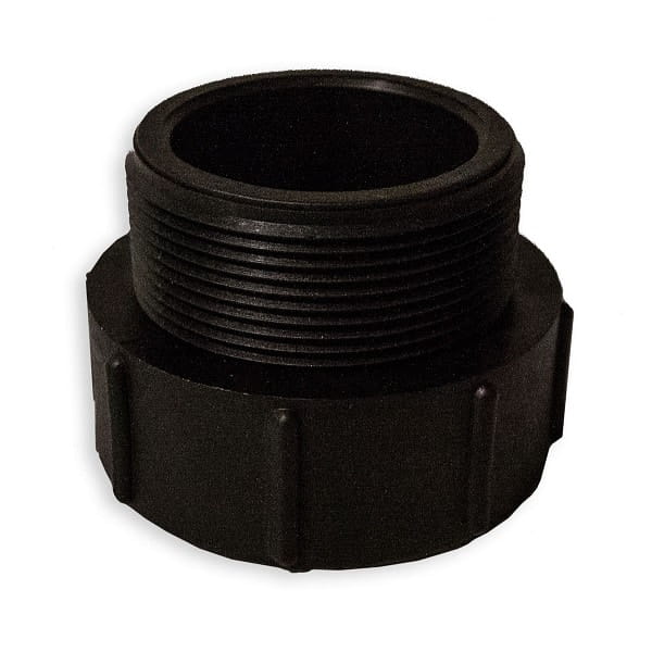 Czarny adapter do zbiornika z gwintem zewnętrznym