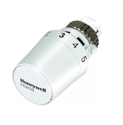 Biała głowica termostatyczna Honeywell z pokrętłem