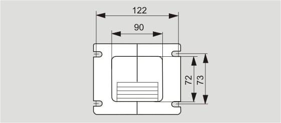 Rysunek techniczny wentylatora z wymiarami